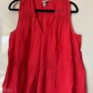 a new day Coral Sleeveless Blouse